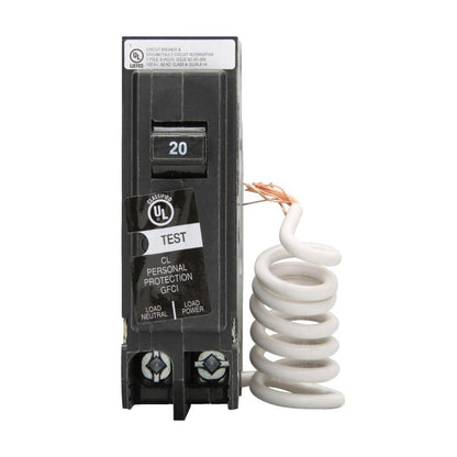 Miniature Self-Testing Ground Fault Circuit Breaker - 20 A