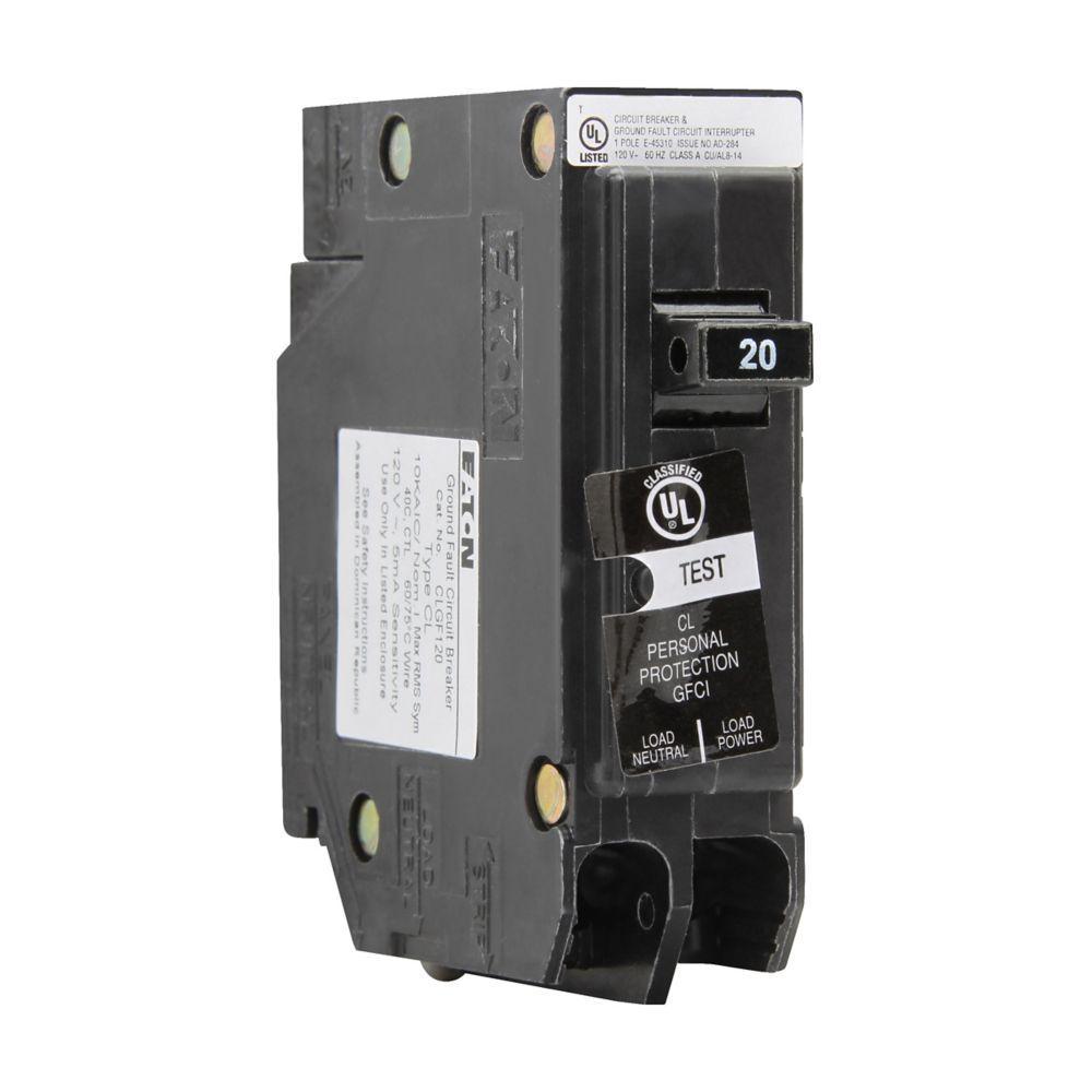Miniature Self-Testing Ground Fault Circuit Breaker - 20 A