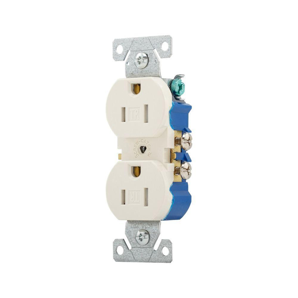 Straight Blade Duplex Grounding Receptacle - Thermoplastic