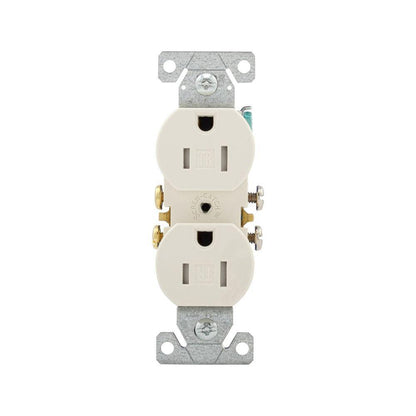 Straight Blade Duplex Grounding Receptacle - Thermoplastic