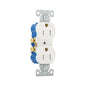 EATON TR270W TR270 Duplex Tamper-Resistant Grounding Straight Blade Receptacle, 125 V AC, 15 A, 2 Poles, 3 Wires, White