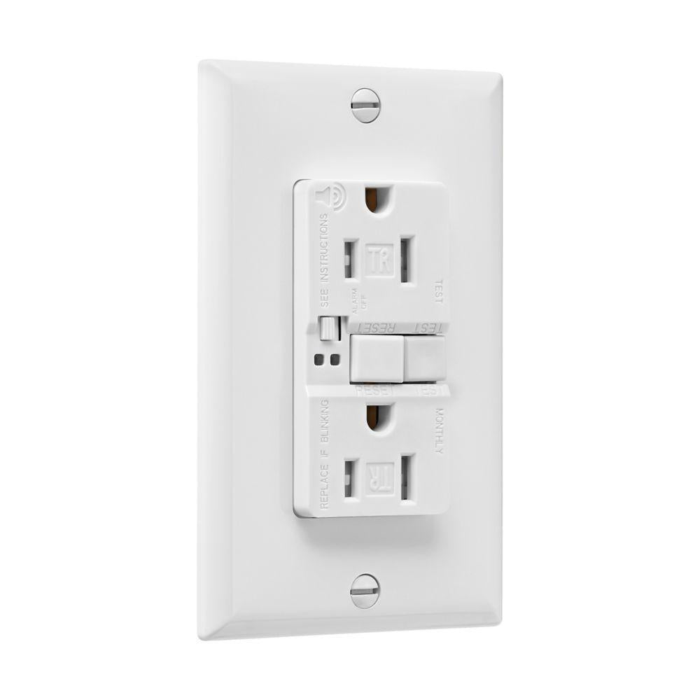 Trsgfa - GFCI Receptacle with Audible Alarm - White