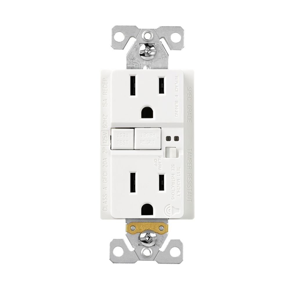 Trsgfa - GFCI Receptacle with Audible Alarm - White