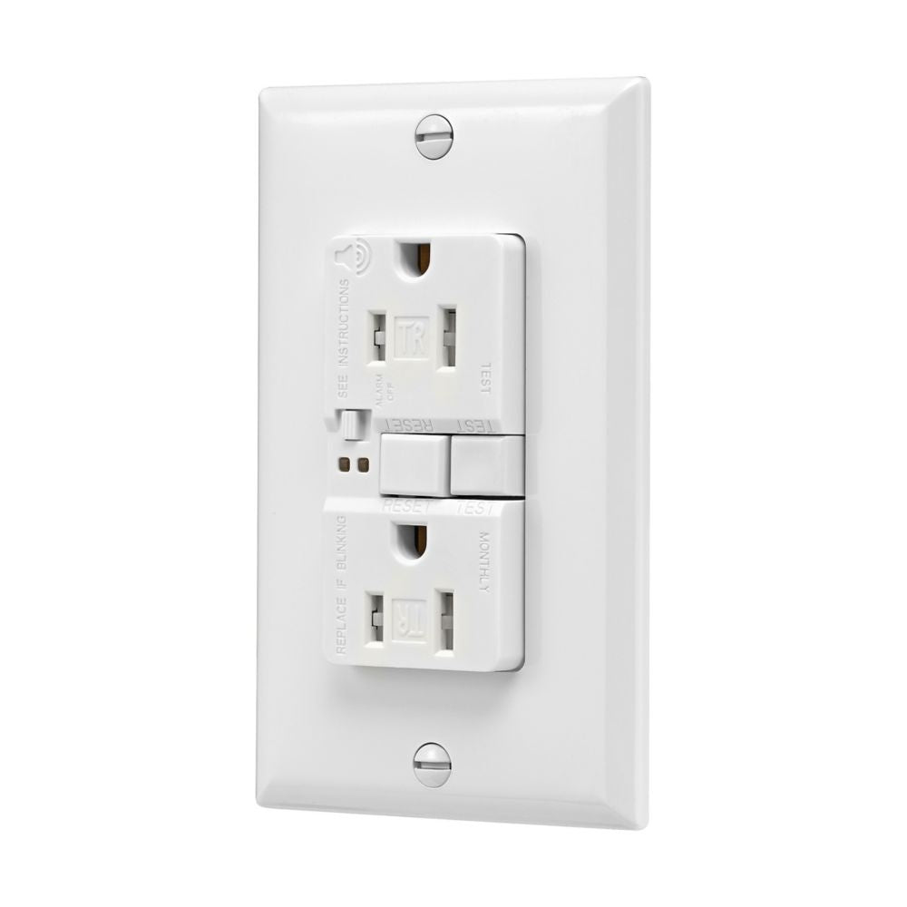 Trsgfa - GFCI Receptacle with Audible Alarm - White