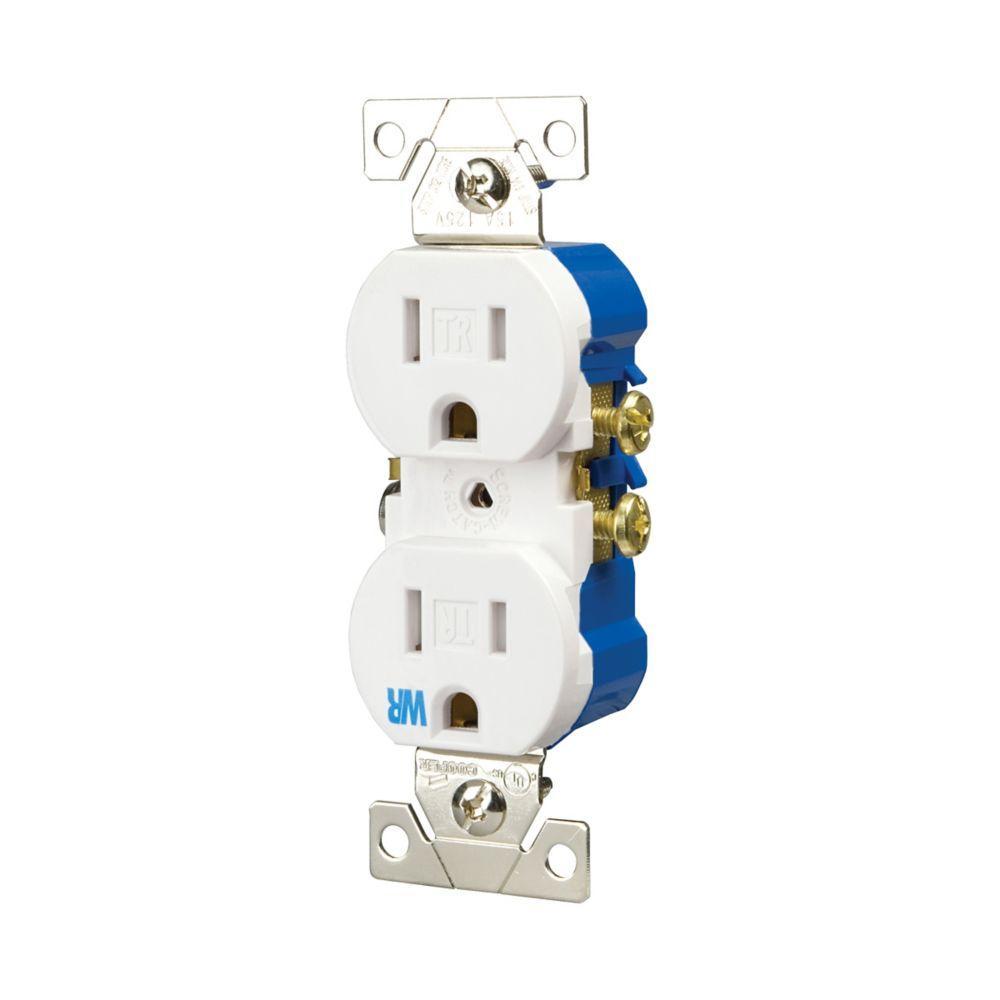 TWR270 - Duplex Straight Blade Receptacle - Thermoplastic