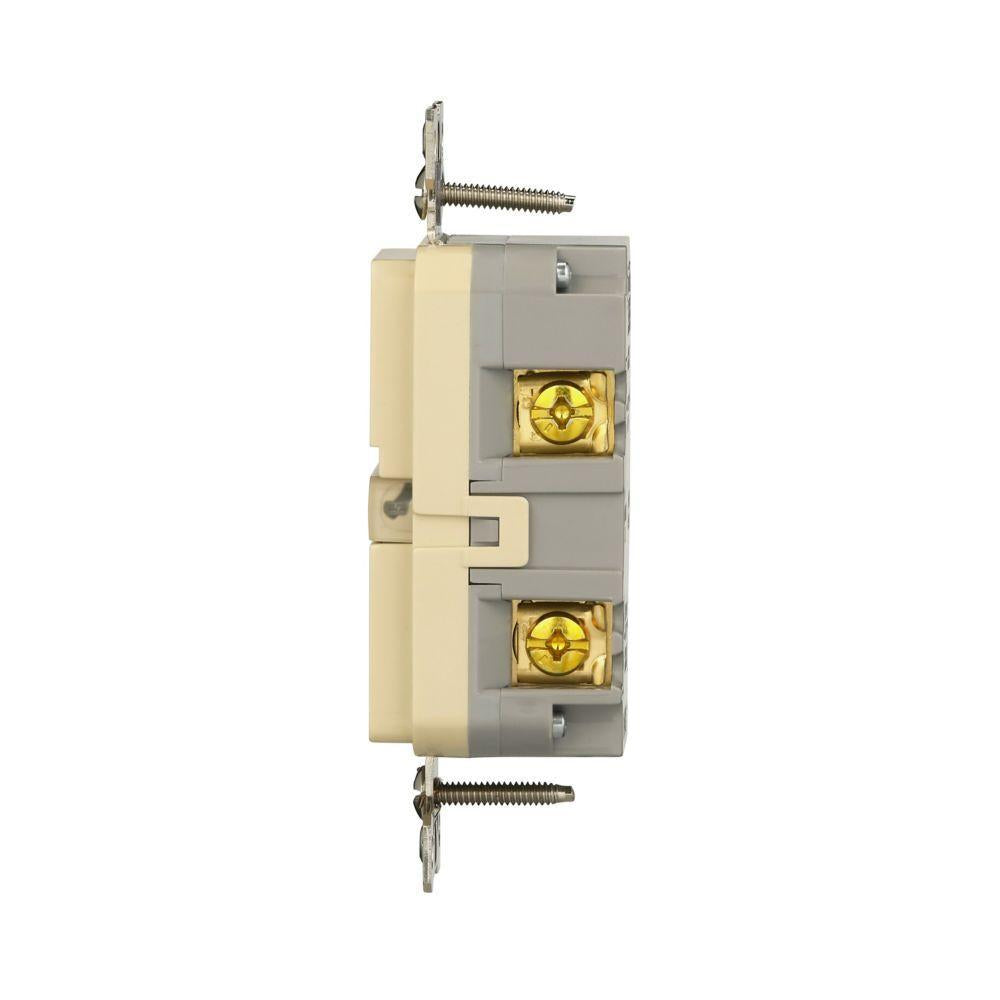 Self-Test Slim GFCI Receptacle - Ivory - 125 V