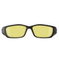 EDGE® GSK-XL112 Kazbek XL Safety Glass, Yellow Lens, Black, Nylon/TPR/PC Frame, Polycarbonate Lens, ANSI Z87.1 -2020