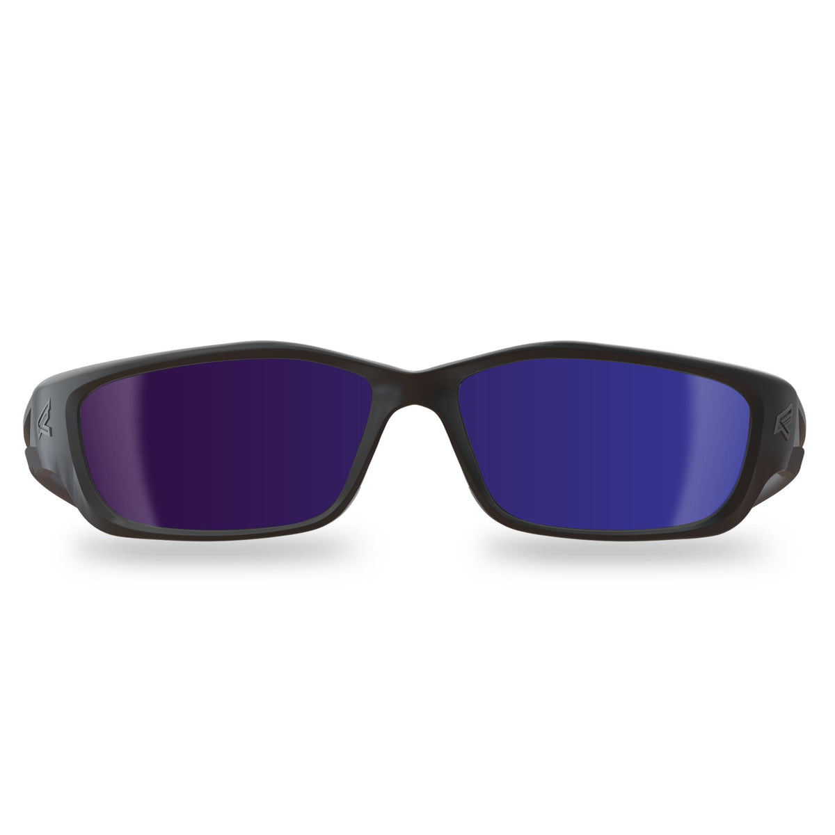 EDGE® GSK-XL118 Kazbek XL Safety Glass, Blue Mirror Lens, Black, Nylon/TPR/PC Frame, Polycarbonate Lens, ANSI Z87.1 -2020