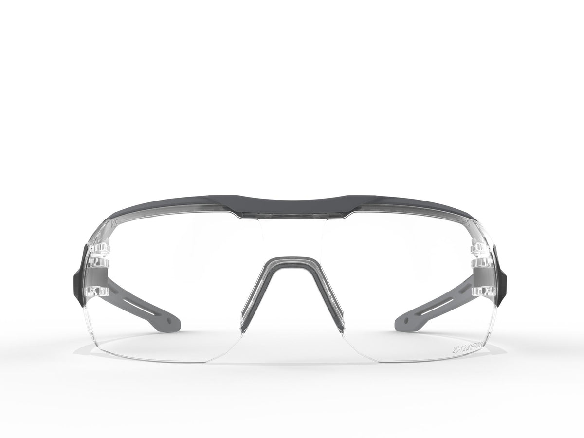 EDGE® KB121VS Kabru Vapor Shield Safety Glass, Anti-Fog, Clear Lens, Black, TPR/PC Frame, Polycarbonate Lens, ANSI Z87.1 -2020