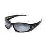 EDGE® SB117 Baretti Non-Polarized Safety Glasses, Anti-Scratch, Silver Lens, Full-Frame Frame, Gloss Black, Nylon Frame, Polycarbonate Lens, ANSI/ISEA Z87.1+2015, MCEPS GL-PD 10-12