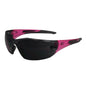 EDGE® SD156-G2 Delano G2 Unisex Safety Glasses, Anti-Scratch, Smoke Lens, Full-Frame Frame, Pink, Nylon Frame, Polycarbonate Lens, ANSI/ISEA Z87.1+2015, MCEPS GL-PD 10-12