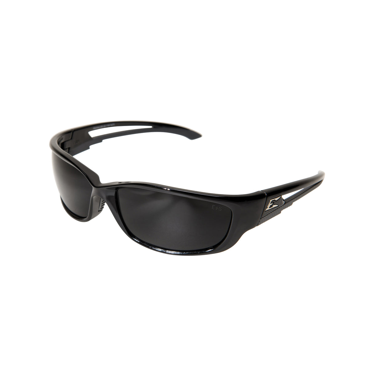 EDGE® SK-XL116 Kazbek Non-Polarized Safety Glasses, Anti-Fog/Anti-Scratch, Smoke Lens, Full-Frame Frame, Gloss Black, Nylon Frame, Polycarbonate Lens, ANSI/ISEA Z87.1+2015, MCEPS GL-PD 10-12