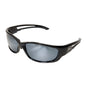 EDGE® SK-XL117 Kazbek Non-Polarized Safety Glasses, Anti-Fog/Anti-Scratch, Silver Lens, Full-Frame Frame, Gloss Black, Nylon Frame, Polycarbonate Lens, ANSI/ISEA Z87.1+2015, MCEPS GL-PD 10-12