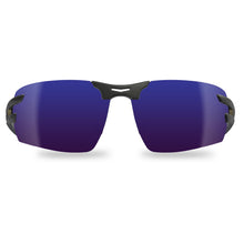 EDGE® SL118 Salita Safety Glass, Scratch-Resistant, Blue Mirror Lens, Black, TPR/PC Frame, Polycarbonate Lens, ANSI Z87.1 -2020