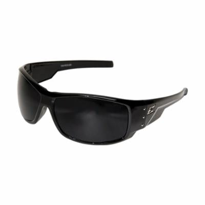 EDGE® THZ216 Caraz Polarized Safety Glasses, Anti-Scratch, Smoke Lens, Gloss Black, Nylon Frame, Polycarbonate Lens, ANSI Z87.1 +2010, MCEPS GL-PD 10-12, MIL_PRF 31013 3.5.1.1