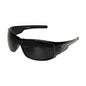 EDGE® THZ216 Caraz Polarized Safety Glasses, Anti-Scratch, Smoke Lens, Gloss Black, Nylon Frame, Polycarbonate Lens, ANSI Z87.1 +2010, MCEPS GL-PD 10-12, MIL_PRF 31013 3.5.1.1