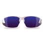 EDGE® TSDKAP248-G2 Khor G2 Polarized Safety Glasses, Anti-Fog/Anti-Scratch, Aqua Precision Blue Mirror Lens, Wrap Around Frame, White, Nylon Frame, Polycarbonate Lens, CSA Z94.3-15, ANSI/ISEA Z87.1+2015, MCEPS GL-PD 10-12