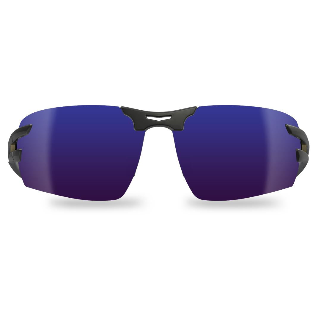 EDGE® TSLAP218 Salita Polarized Safety Glass, Scratch-Resistant, AP Blue Lens, Black, TPR/PC Frame, Polycarbonate Lens, ANSI Z87.1 -2020