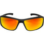 EDGE® XBAP139 Brazeau Unisex Safety Glasses, Anti-Scratch, Aqua Precision Red Mirror Lens, Full-Frame Frame, Black, Nylon Frame, Polycarbonate Lens, CSA Z94.3-15, ANSI/ISEA Z87.1+2015, MCEPS GL-PD 10-12