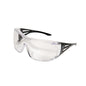 EDGE® XF111-L Ossa Non-Polarized Safety Glasses, Anti-Scratch, Clear Lens, OTG Frame, Matte Black, Polycarbonate Frame, ANSI/ISEA Z87.1+2015, MCEPS GL-PD 10-12