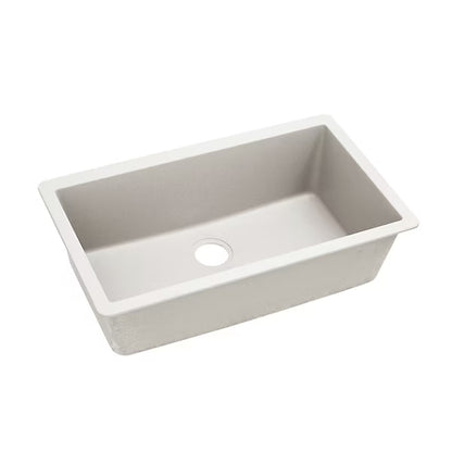 Quartz Luxe® 33" x 18-7/16" x 9-7/16" Single Bowl Undermount Sink Ricotta