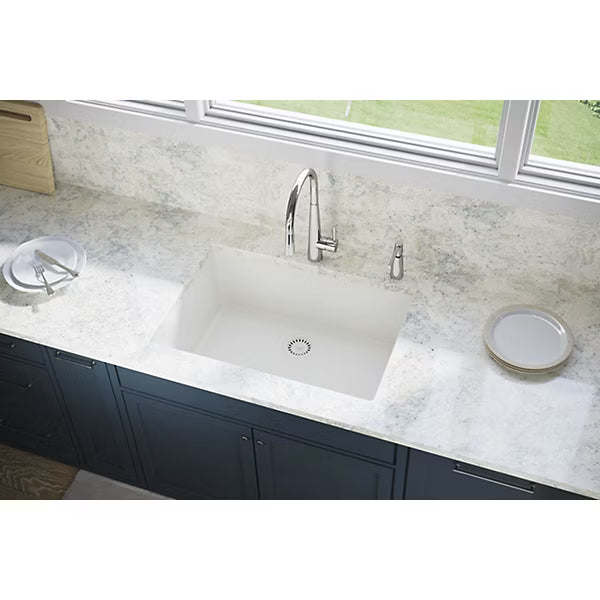Quartz Luxe® 33" x 18-7/16" x 9-7/16" Single Bowl Undermount Sink Ricotta