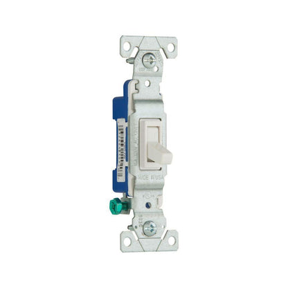 Grounding Standard/Specification Grade Toggle Switch - White