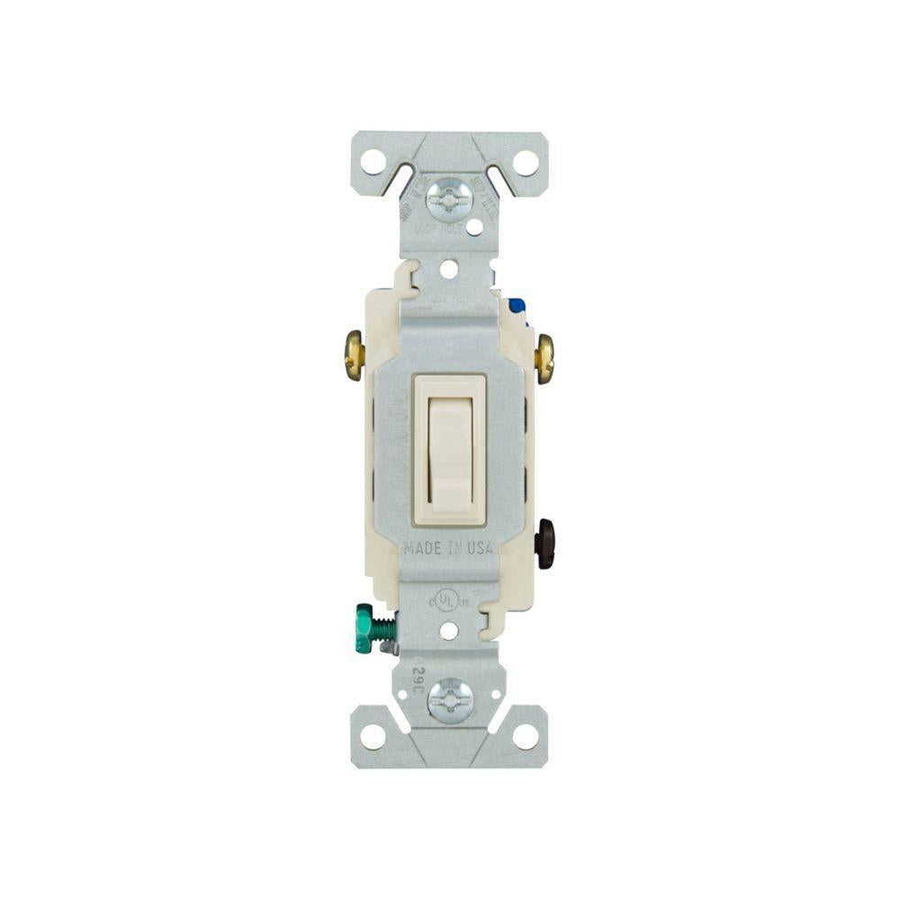 EATON Arrow Hart 1303-7LA 3-Way Grounding Standard/Specification Grade Toggle Switch, 120 V, 15 A, 1/2 hp Power Rating