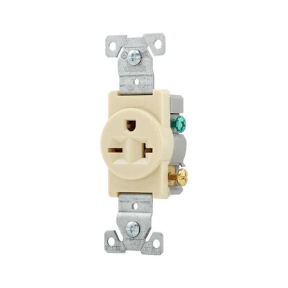 Auto Grounding Single Straight Blade Receptacle - Nylon