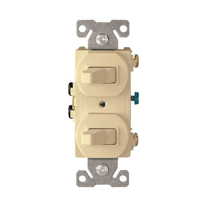 Duplex AC Toggle Combination Switch - Thermoplastic