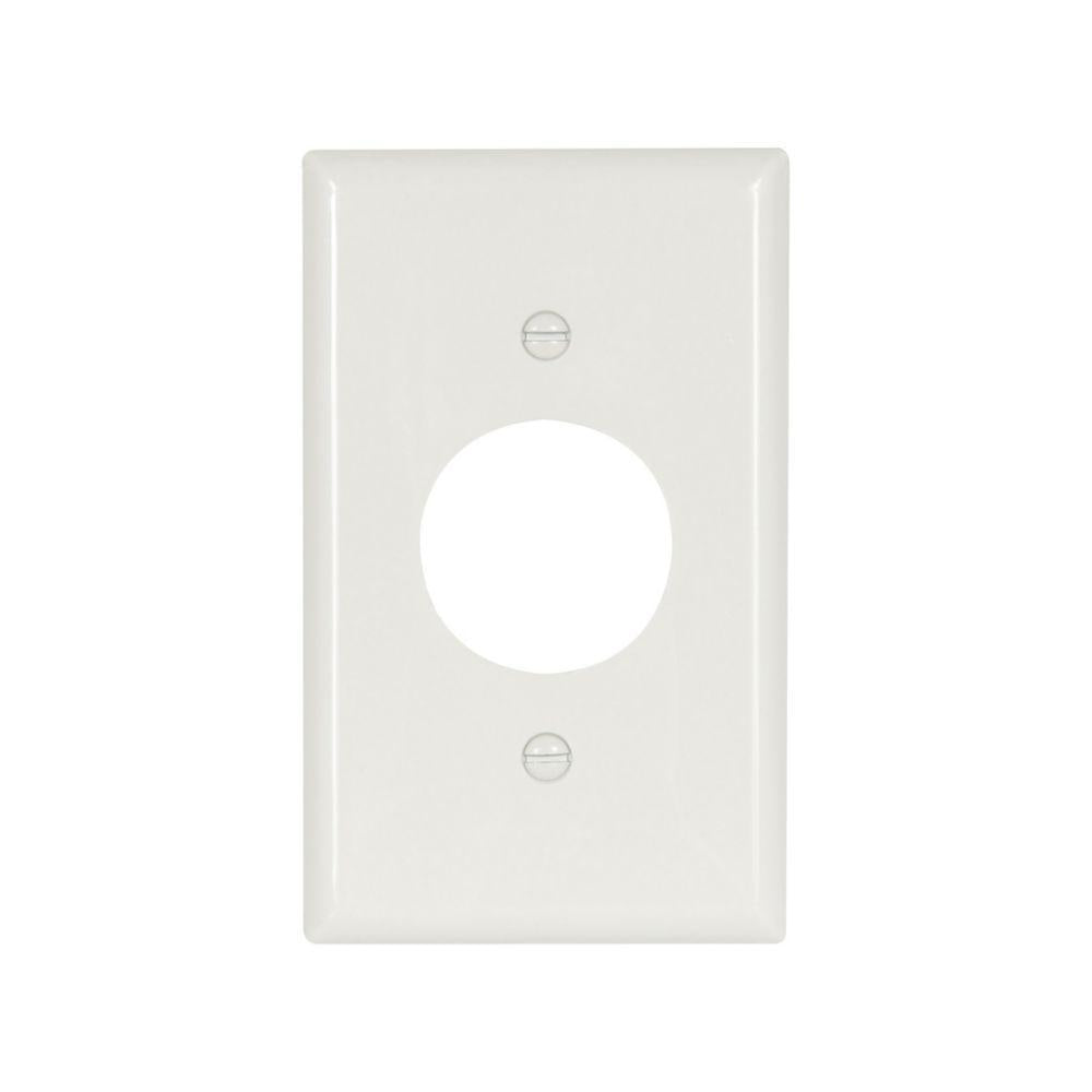 Blank Standard Receptacle Wall Plate - White