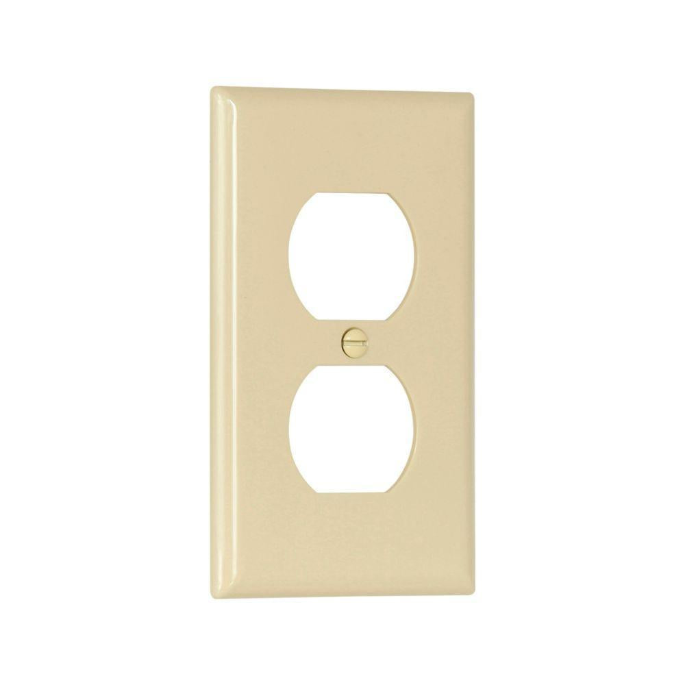 EATON Arrow Hart™ 5132V Standard Wall Plate, 1 Gangs, 2-3/4 in W x 4-1/2 in H, Nylon, Ivory