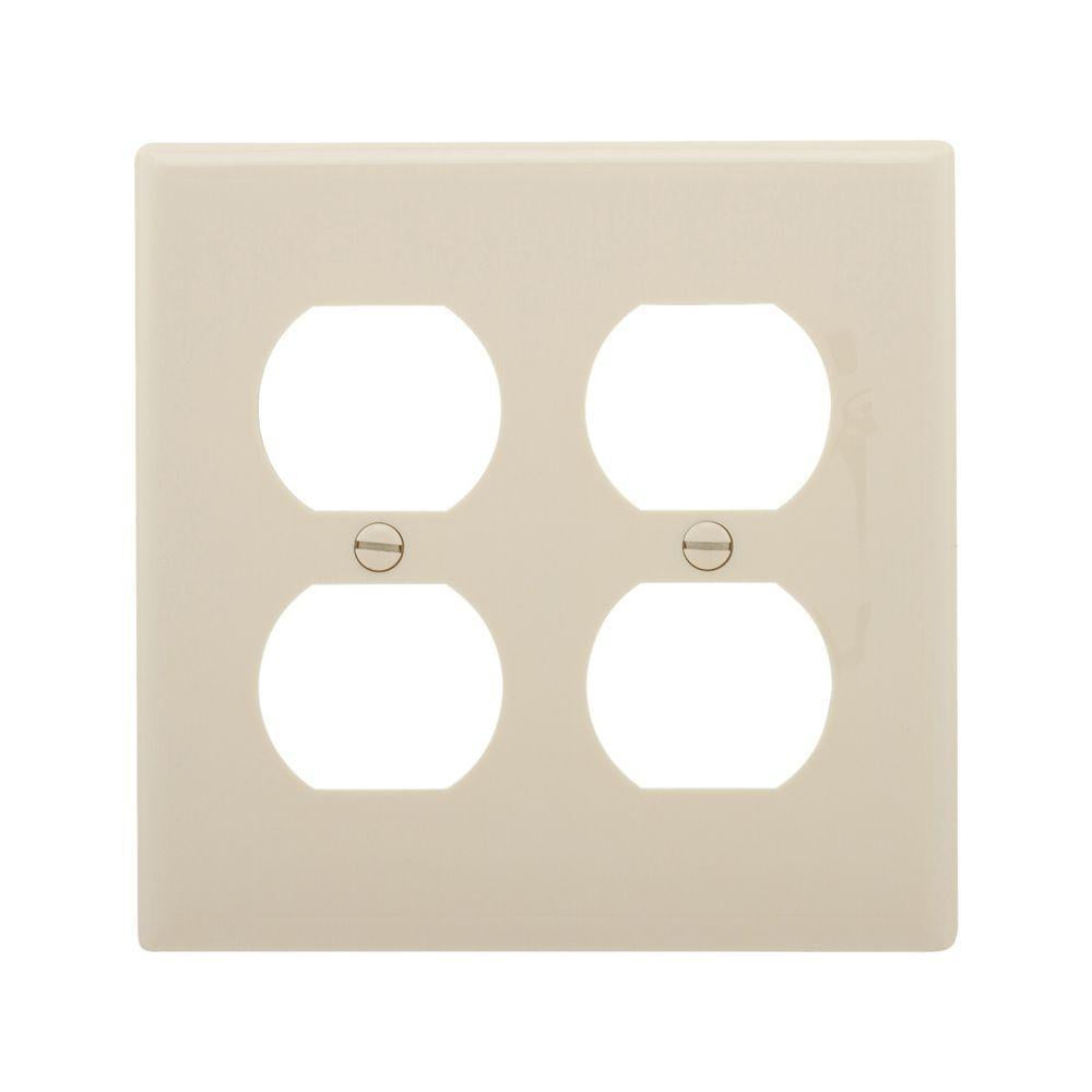 Decorator Standard Receptacle Wall Plate - Light Almond
