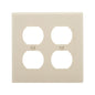 Decorator Standard Receptacle Wall Plate - Light Almond
