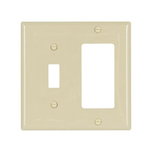 EATON Arrow Hart™ 5153V-BOX 5000 Standard Combination Wall Plate, 2 Gangs, 4.56 in W x 4.5 in H, Nylon/Thermoplastic, Ivory