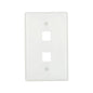 EATON MediaSync™ Eaton Wiring Devices 5520W-MSP 3-Way Medium Size Modular Wallplate, 2 Ports, Fastened Mount, Thermoplastic
