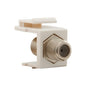 EATON MediaSync™ Eaton Wiring Devices 5552-5EW F Series RG6 Adapter Video Connector, Male x Male Connector, IDC Termination, Snap-Fit Mount, White