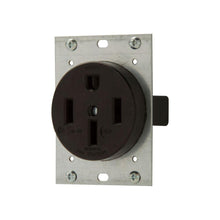 EATON Arrow Hart™ Eaton Wiring Devices 5754N Single Straight Blade Receptacle, 125/250 V AC, 50 A, 3 Poles, 4 Wires, Black