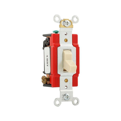 4-Way Premium Automatic Grounding Toggle Switch - Ivory