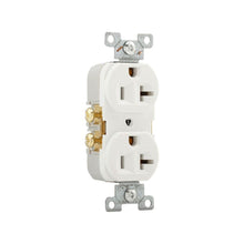 EATON Arrow Hart™ Eaton Wiring Devices CR20W Duplex Straight Blade Receptacle, 125 V AC, 20 A, 2 Poles, 3 Wires, White