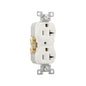 Duplex Straight Blade Receptacle - White - PVC