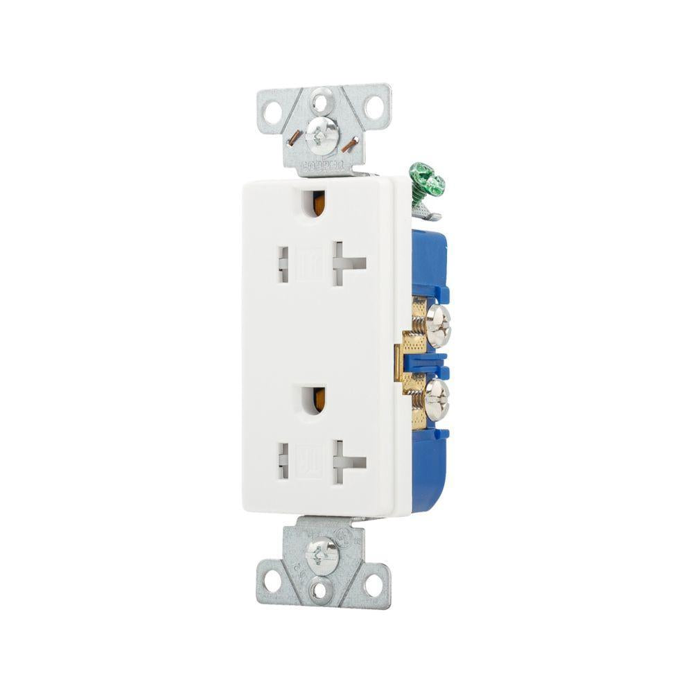 Tamper Resistant Straight Blade Receptacle - Thermoplastic