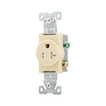 EATON Arrow Hart® TR1877V-BXSP TR1877 Grounding Single Tamper-Resistant Straight Blade Receptacle, 125 V AC, 20 A, 2 Poles, 3 Wires, Ivory