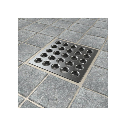 Shower Drain Grate - Antique Pewter - Square Pattern