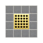 Shower Drain Grate - Satin Gold - Square Pattern