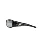 EDGE® XB117 Brazeau Non-Polarized Safety Glasses, Anti-Scratch, Silver Lens, Wrap Around Frame, Gloss Black, Nylon Frame, Polycarbonate Lens, ANSI Z87.1-2015, MCEPS GL-PD 10-12