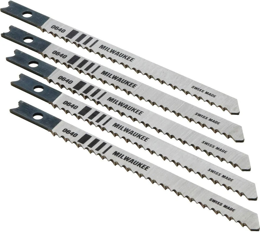 4" 10TPI U-Shank Wood High Carbon Steel Jig Saw Blades 5PK