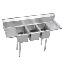 Elkay® 3C12X16-2-16X 300 Standard Service Sink, Rectangle Shape, 21.8 in W x 72 in D x 44.8 in H, Floor Mount, Stainless Steel, Uniform Satin, Import
