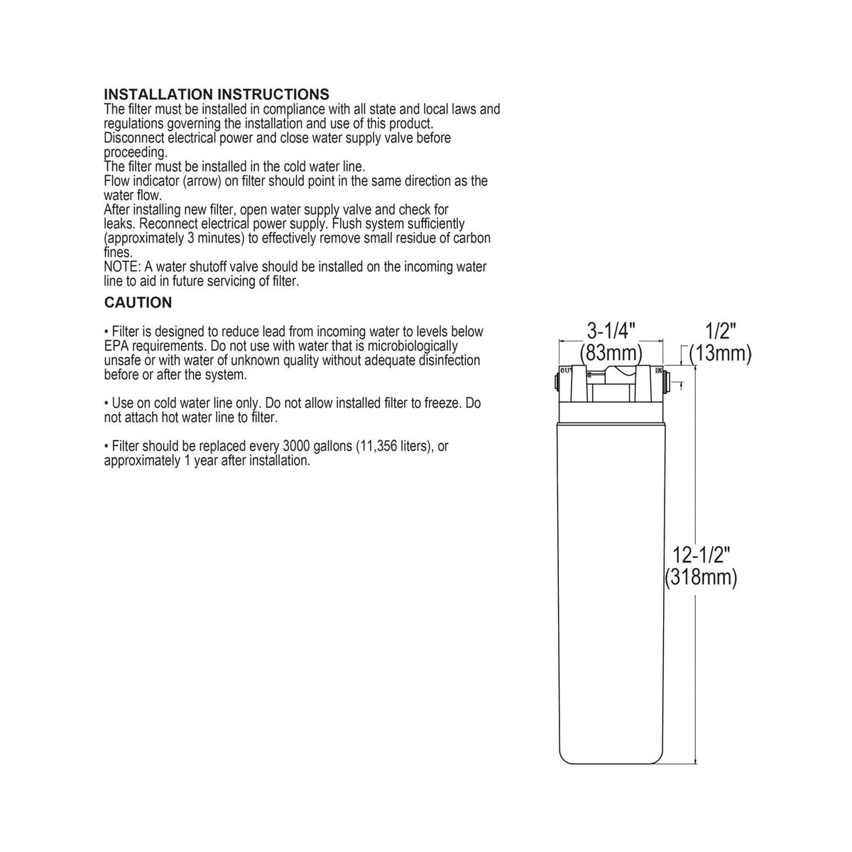 Odor Filter Kit Replacement Filter - 51300C_12PK