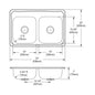 Celebrity - 33" Kitchen Sink - Brushed Satin